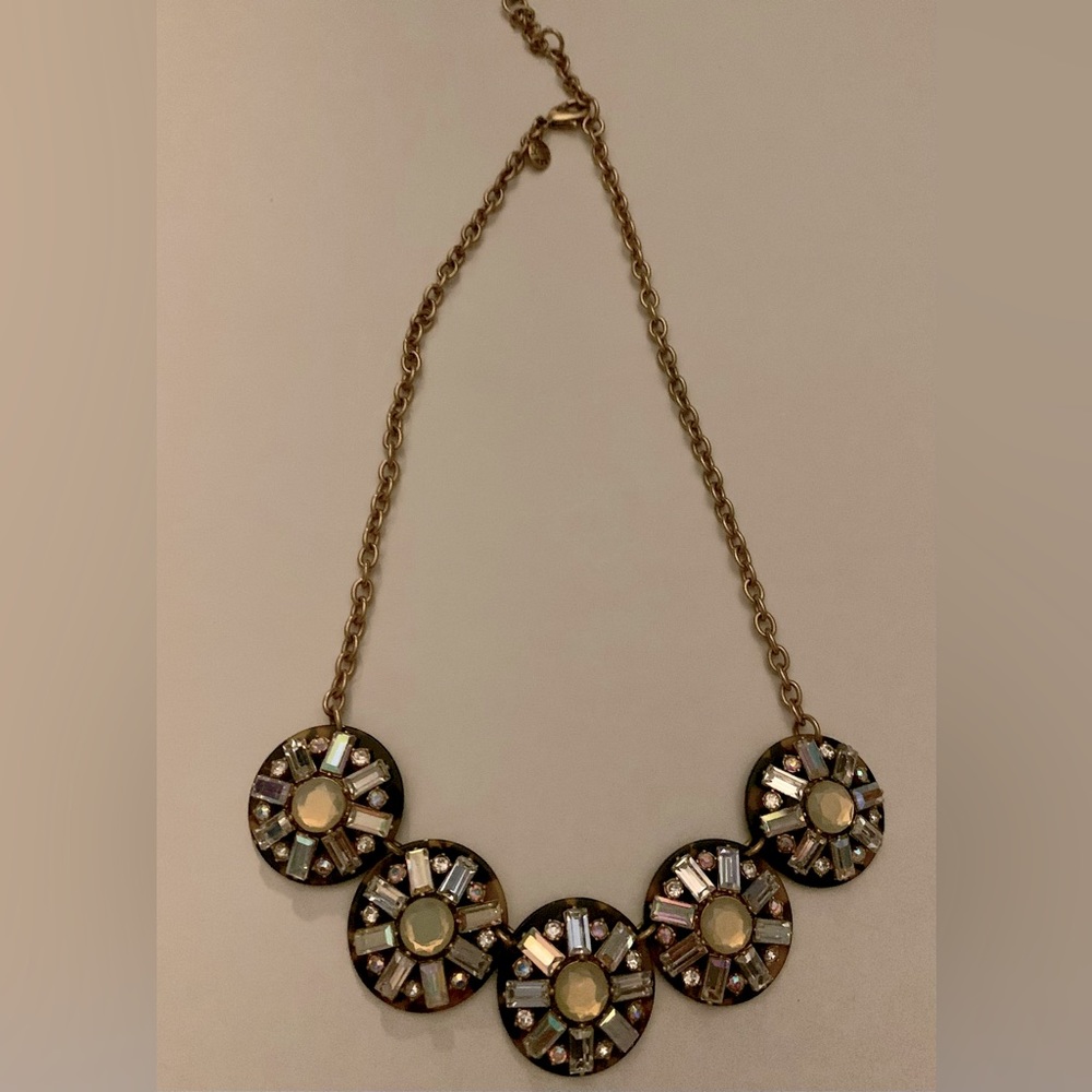 J Crew Tortoise Crystal Necklace